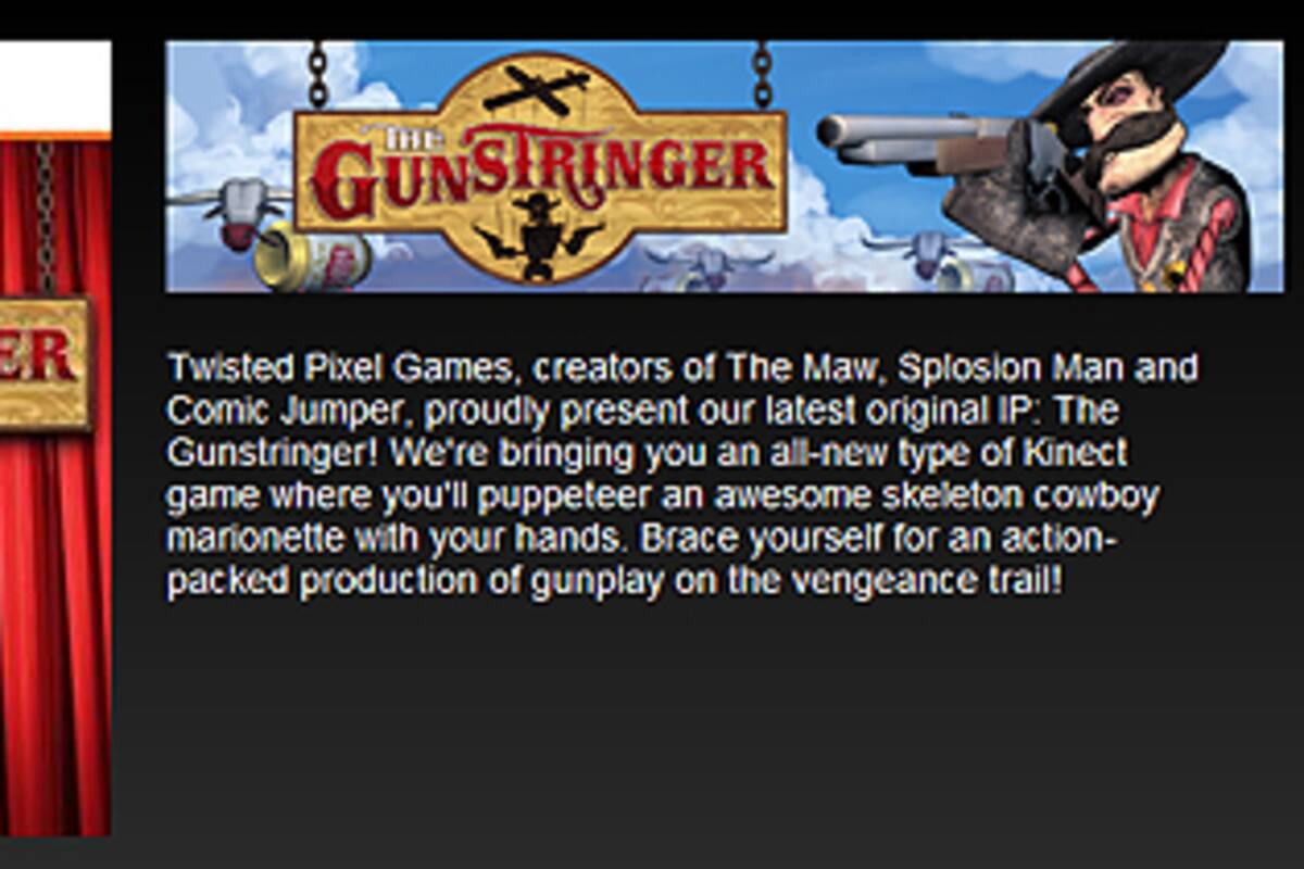 The Gunstringer aparece etiquetado como juego de XBLA
