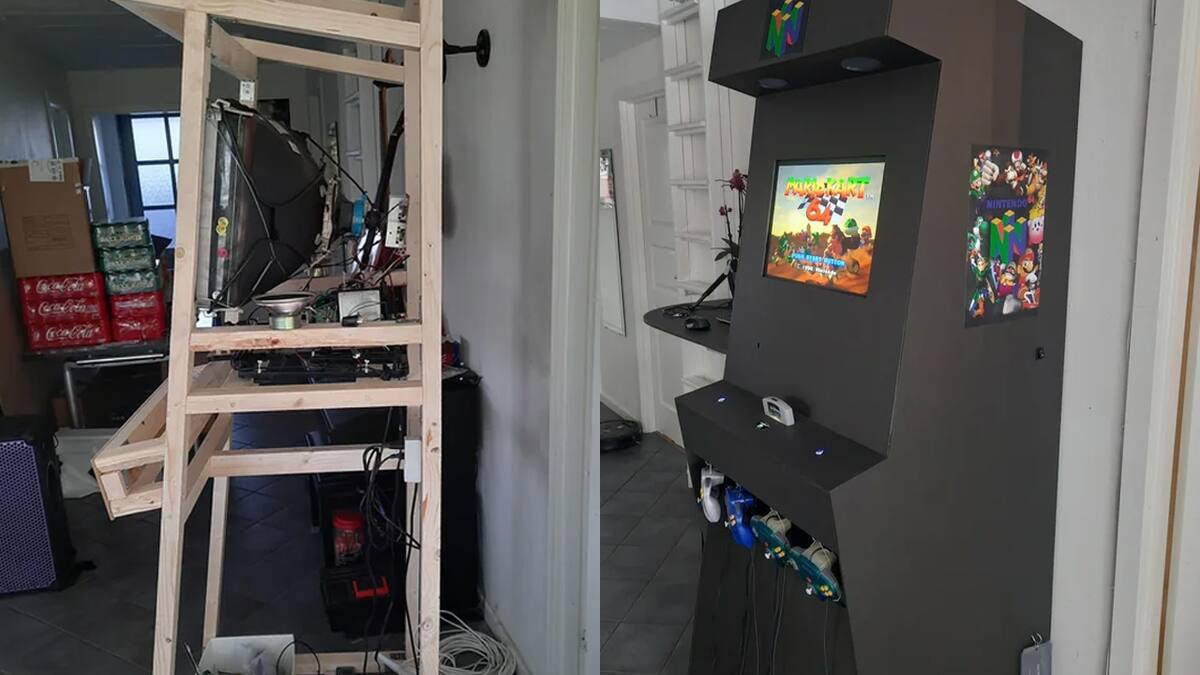 Un fanático apasionado construyó un gabinete de arcade con los juegos de la consola