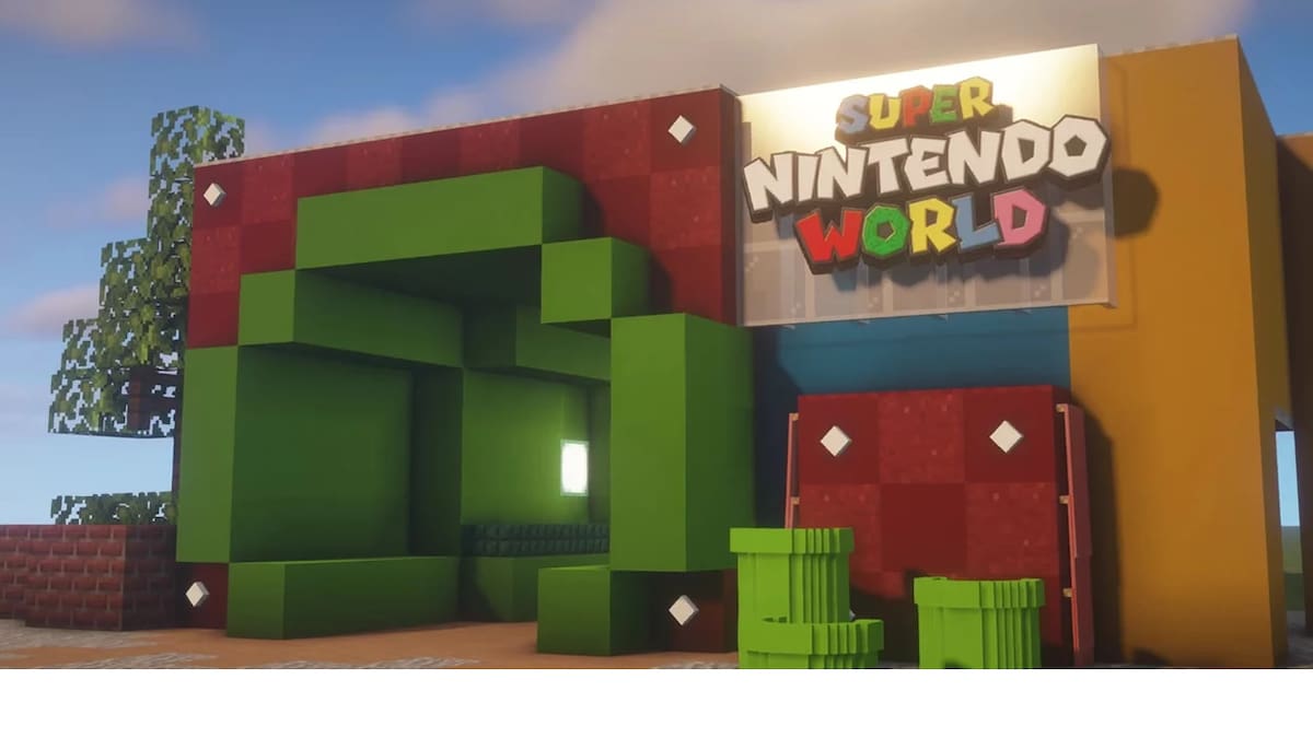 Un jugador está recreando el parque de Nintendo en el título de Mojang