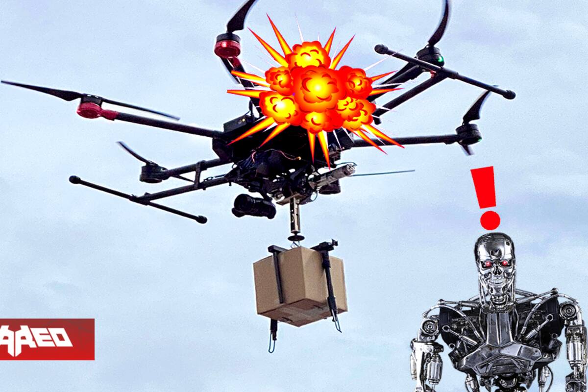 Dron de reparto a domicilio es atacado a escopetazos por humano que lo confundió con un robot espía, y el director de Terminator dice "se los advertí"