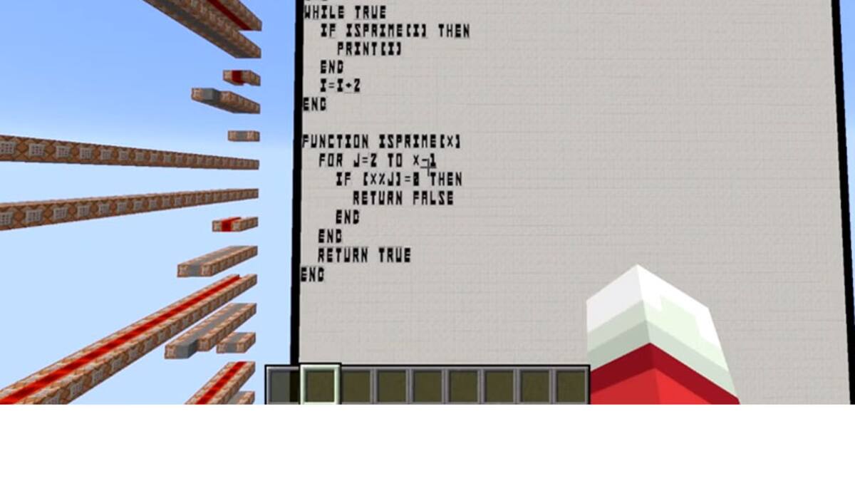 Programa en BASIC con Minecraft