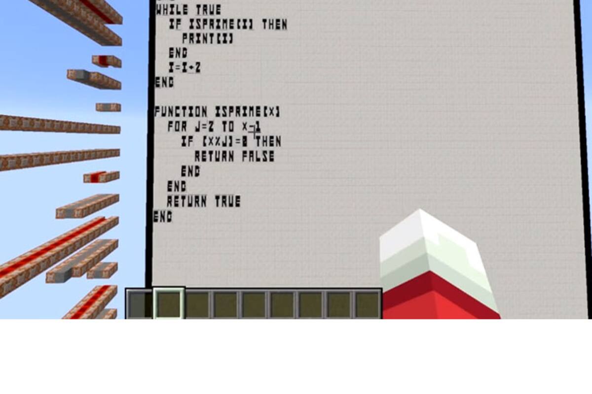 Programa en BASIC con Minecraft