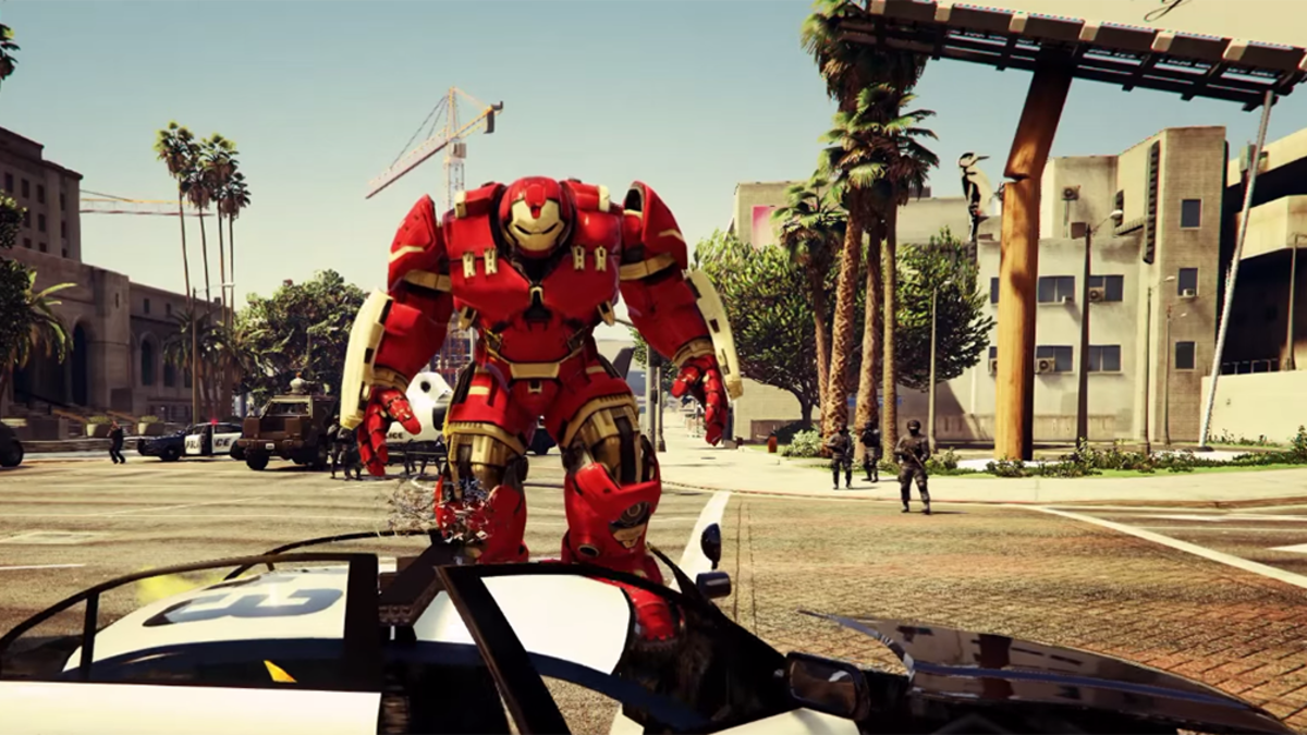 Vuela por Los Santos en la poderosa armadura de Iron Man