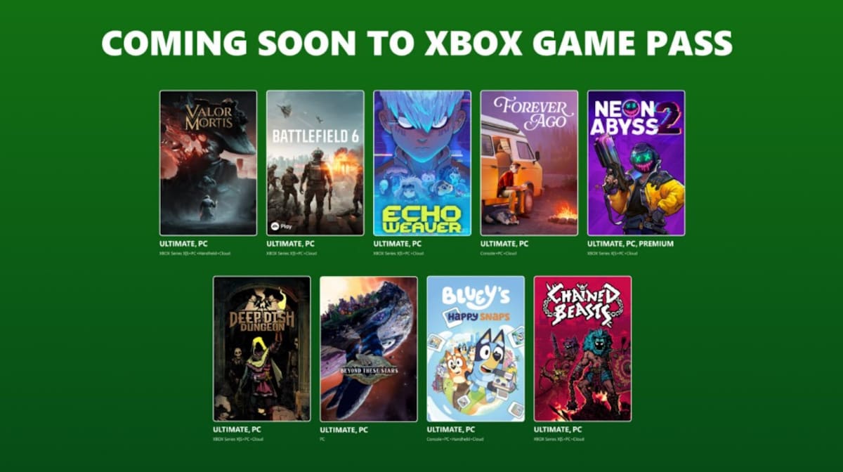 XBOX Game Pass octubre 2026