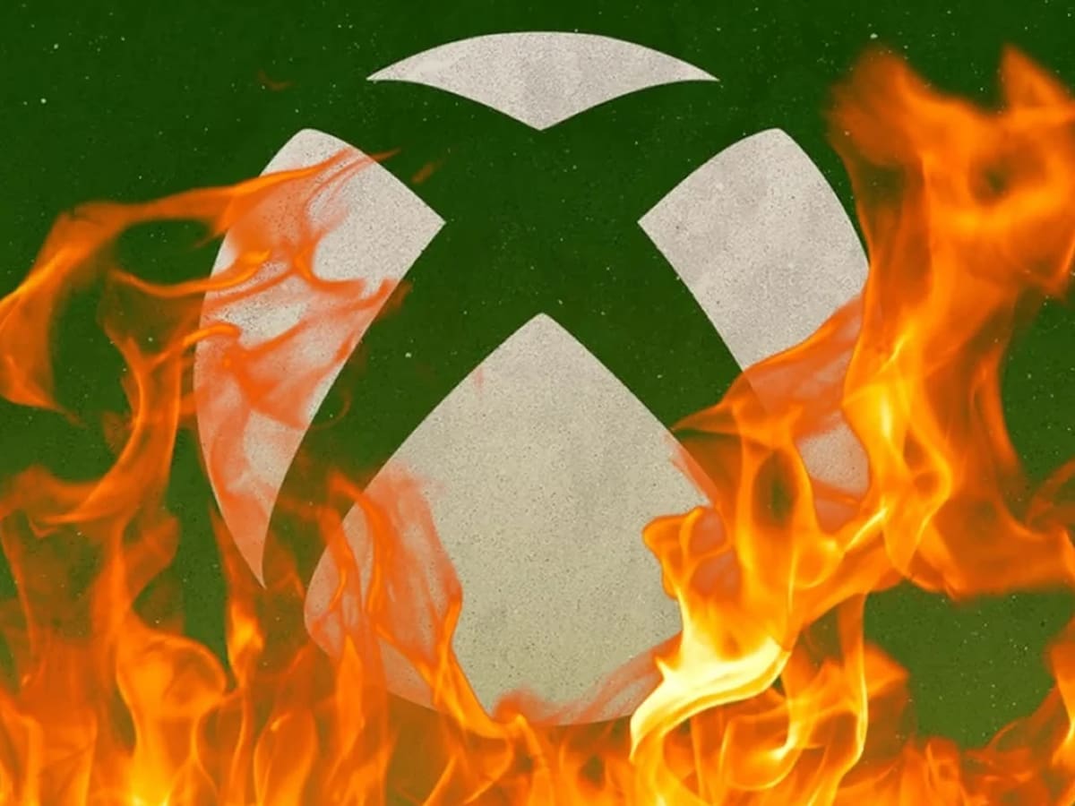 XBOX logo en llamas