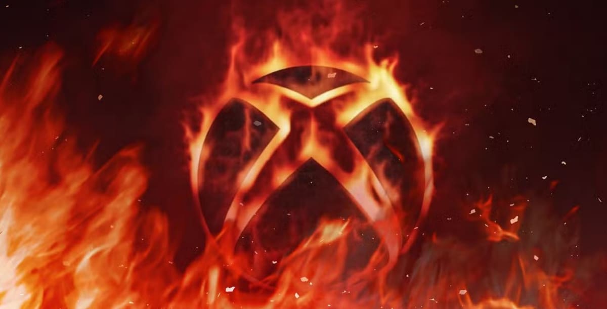 XBOX logo en llamas