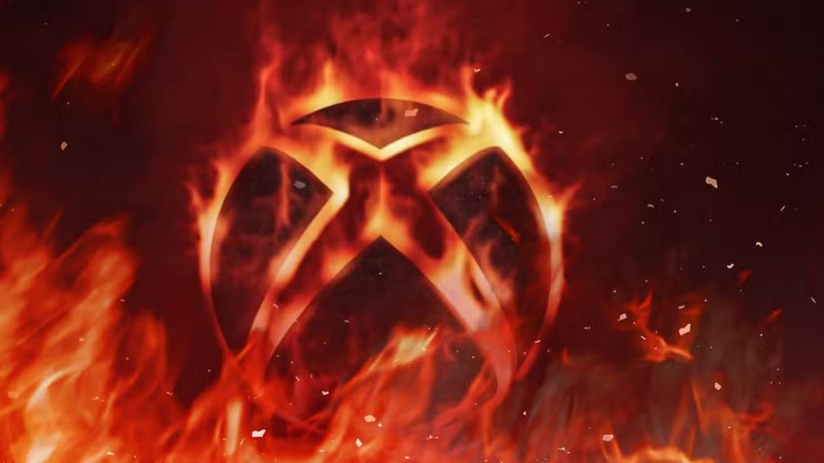 XBOX logo en llamas