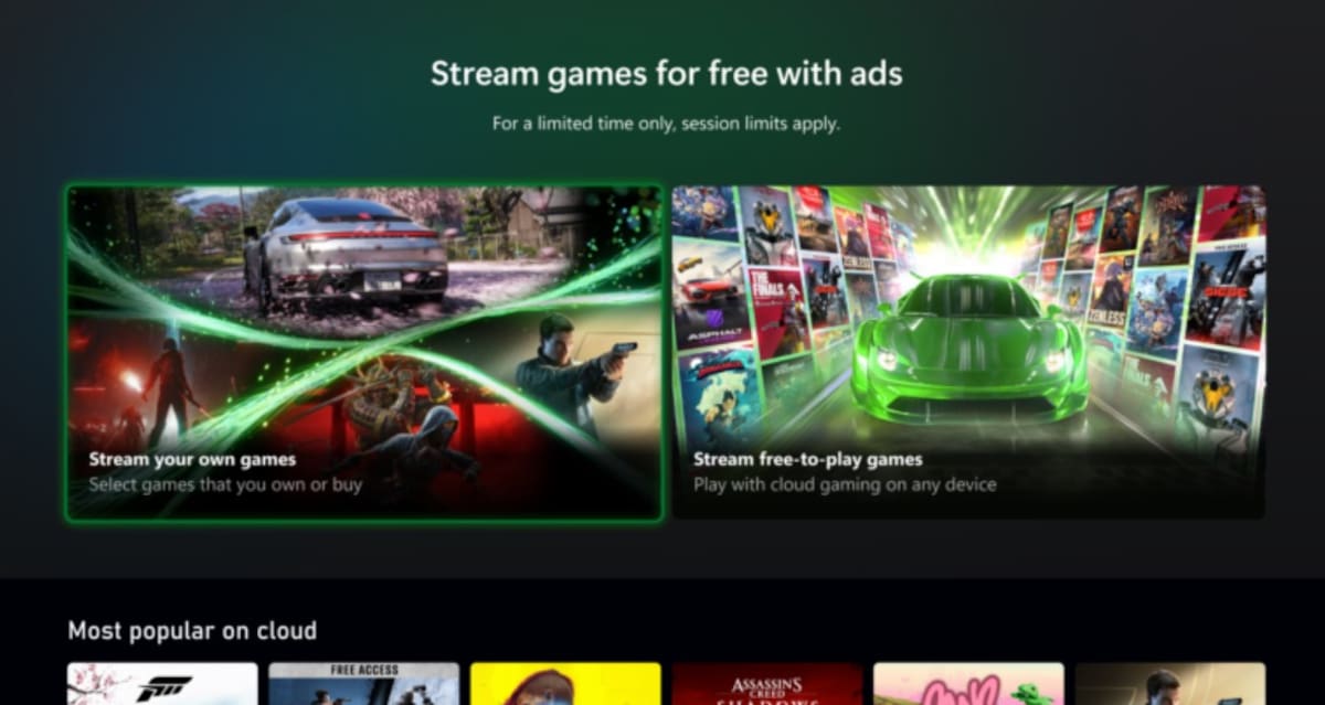 XBOX nube gratis Cloud Gaming