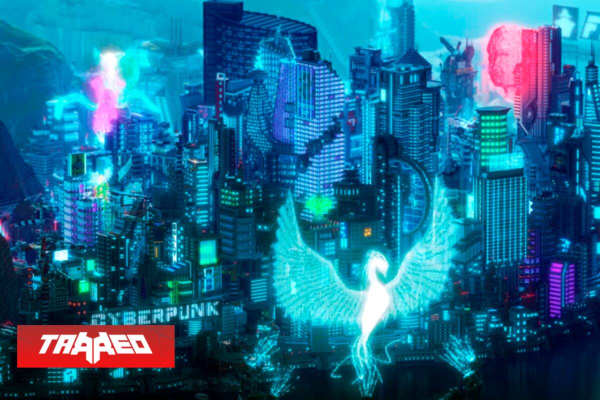Crean impresionante ciudad en Minecraft inspirada en Cyberpunk y ya puedes bajarla