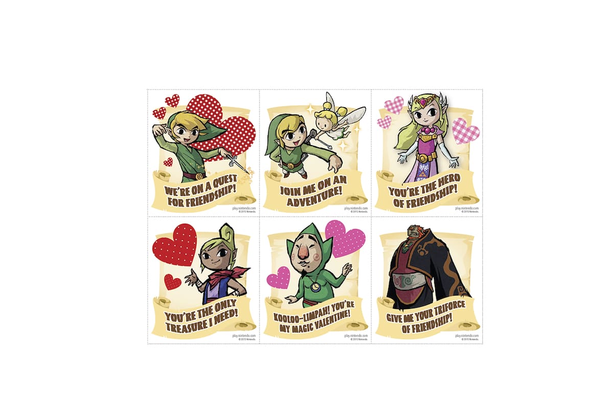 Nintendo publica tarjetas para el 14 de febrero